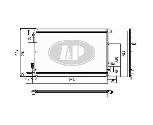 Condenser (3086/4703) V6/4Cyl - Honda Accord Sedan 2006-2007