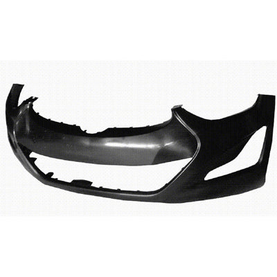 Bumper Fr Primed Korea Built W/Tow Hook Hole - Hyundai Elantra Sedan 2014-2016