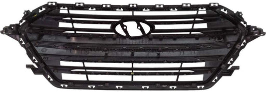 Grille Black W/Silver Bars/Silver Frame Usa Built - Hyundai Elantra Sedan 2017-2018