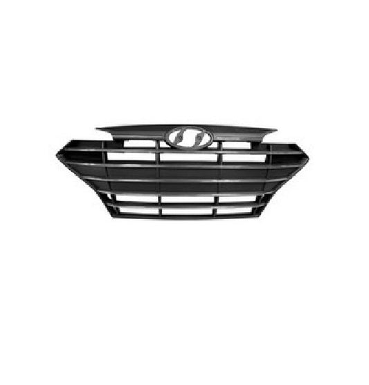 Grille Fr Black W/6 Chrome Bars W/O Adaptive Cruise Exclude Sprt - Hyundai Elantra Sedan 2019-2020