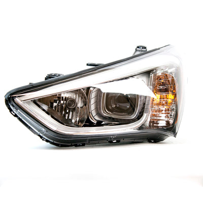 Head Lamp Lh Halogen Sports Black Bezel Hq - Hyundai Santa Fe Sport 2013-2016