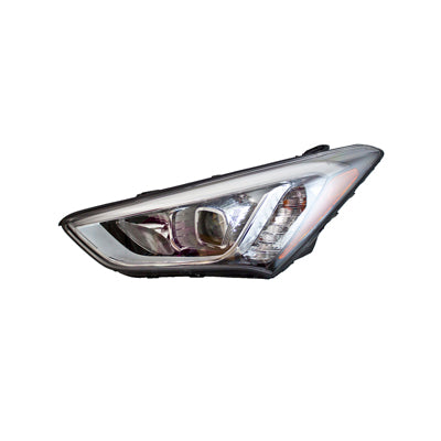 Head Lamp Lh Hid Sports Black Bezel Hq - Hyundai Santa Fe Sport 2013-2016