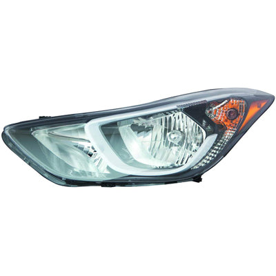 Head Lamp Lh Halogen Usa Built Hq - Hyundai Elantra Sedan 2014-2016