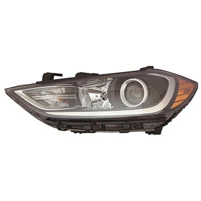 Head Lamp Lh Halogen Use W/Drl In Bumper Usa Built Hq - Hyundai Elantra Sedan 2017-2018