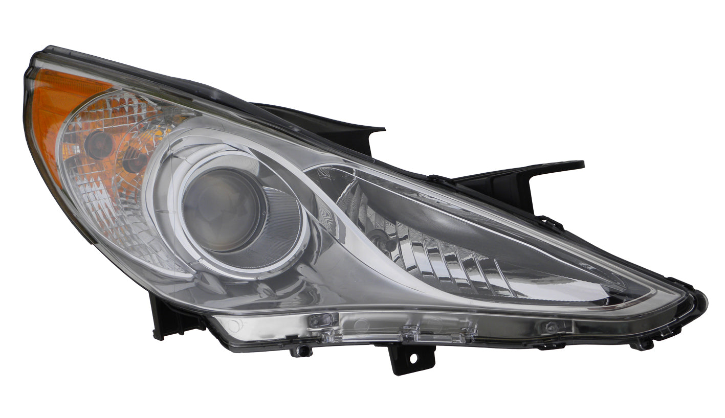Head Lamp Rh Chrome Bezel (Se/Ltd) Hq - Hyundai Sonata 2011-2014