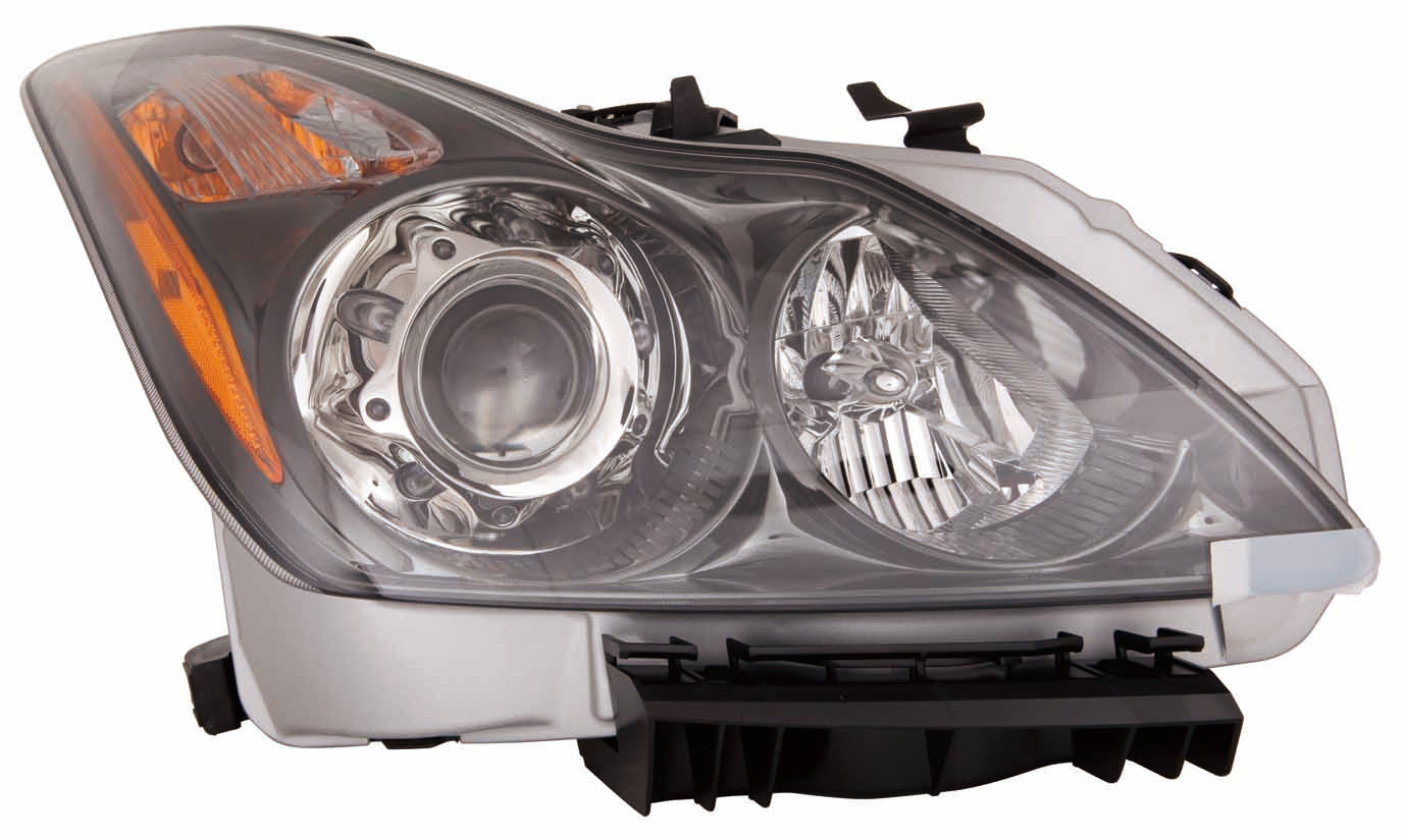 Head Lamp Rh Hid W/Dark Titanium Bezel Hq - Infiniti Q60 Coupe 2014 | Infiniti G37 Convertible 2009-2013 | Infiniti G37 Coupe 2008-2013