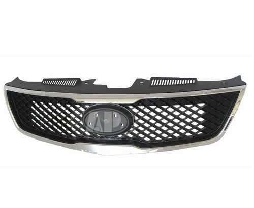 Grille Black W/Chrome Moulding Sdn - Kia Forte 2010