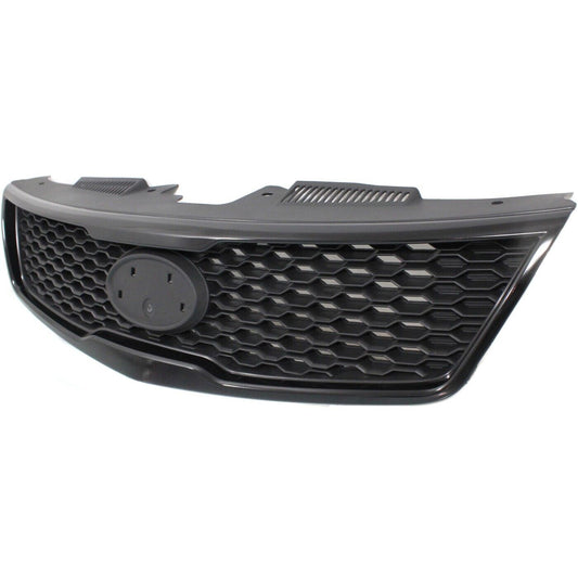 Grille Matt-Black Partial Painted Silver Gray (Koup) - Kia Forte Koup (Coupe) 2011-2013