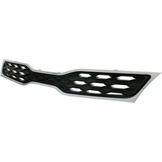 Grille Upper Chrome/Black W/Fog Lamp Hole Type - Kia Rio Sedan 2013-2017 | Hyundai Accent Hatchback 2014-2017 | Hyundai Accent Sedan 2014-2017