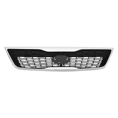 Grille Painted Black W/Chrome Moulding - Kia Sorento 2014-2015