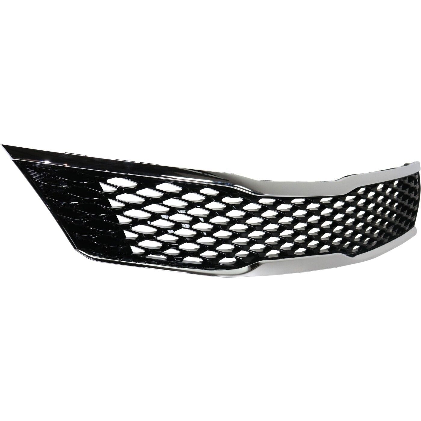 Grille Glossy Black Mesh W/Upper/Lower Chrome Moulding W/O Adaptive Cruise - Kia Optima (2014-) 2016-2018