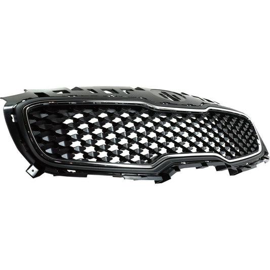 Grille Matte Black Center W/Chrome Frame - Kia Sportage 2017-2019