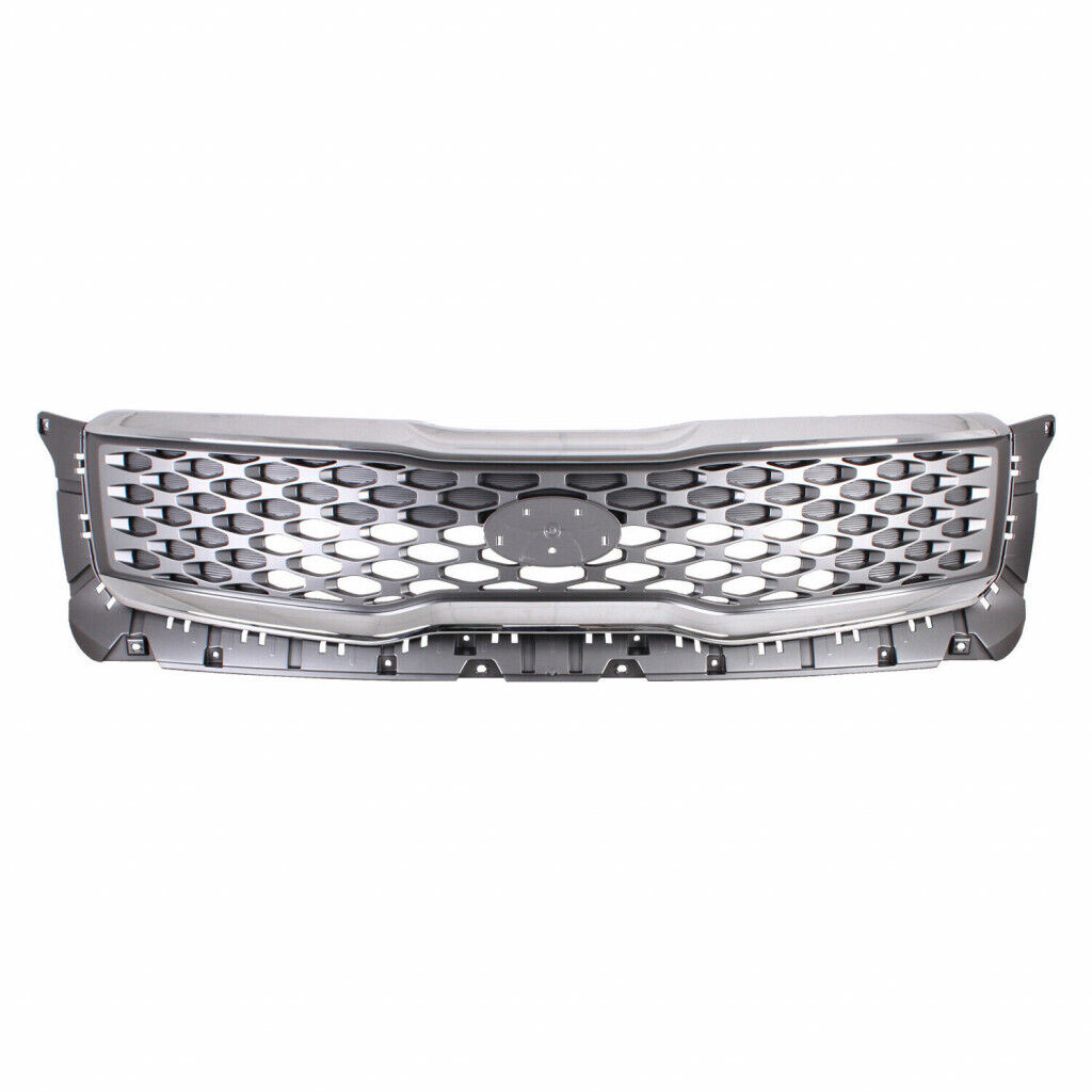 Grille Fr Ptd Gray W/Bright Chrome Outer Molding - Kia Telluride 2020-2022