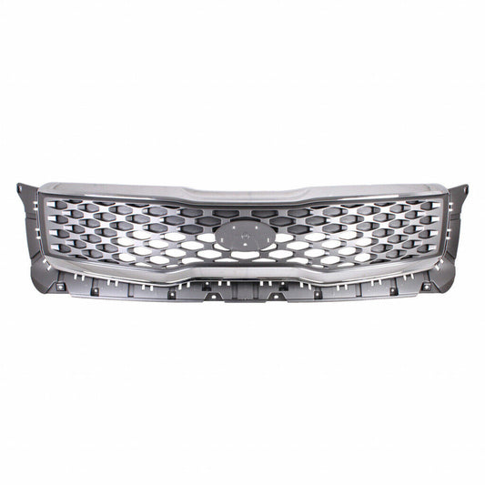Grille Fr Ptd Gray W/Bright Chrome Outer Molding - Kia Telluride 2020-2022