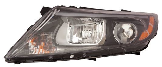Head Lamp Lh Halogen Black Bezel W/O Led Usa Built Ex/Lx Hq - Kia Optima (2014-) 2014-2015