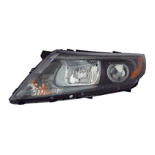 Head Lamp Lh Halogen Black Bezel W/Led Usa Built Hq - Kia Optima (2014-) 2014-2015