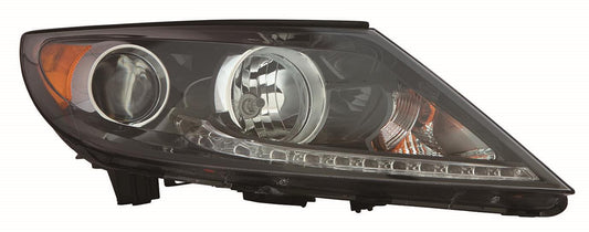 Head Lamp Rh W/O Led Accent Light W/Led Drl Hq - Kia Sportage 2013-2016