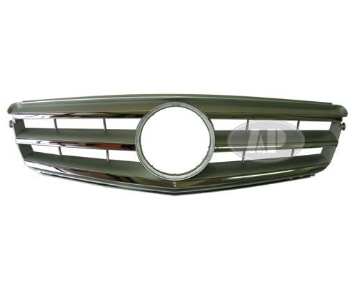 Grille Chrome/Silver W/O Amg Pkg W/Sport Pkg - Mercedes C300 2008-2014 | Mercedes C230 2008-2009 | Mercedes C250 2010-2011