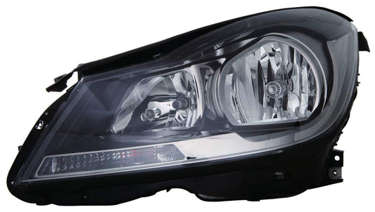 Head Lamp Lh Halogen Black Housing Cpe W/O Cornering Lamp Hq - Mercedes C63 Amg (2-Door) 2012-2015 | Mercedes C63 Amg (4-Door) 2012-2014 | Mercedes C250 2012-2015