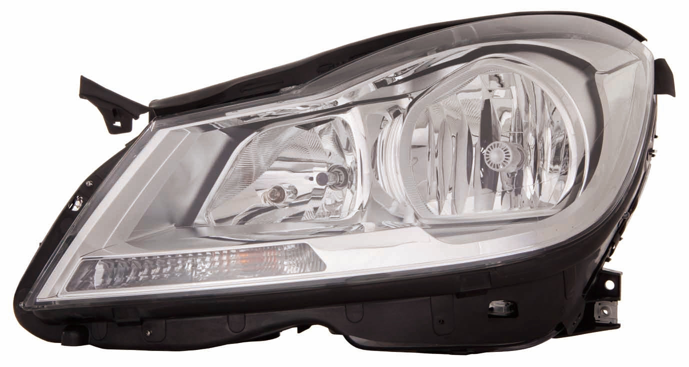 Head Lamp Lh Halogen Chrome Housing Sdn W/O Cornering Lamp Hq - Mercedes C63 Amg (2-Door) 2012-2015 | Mercedes C63 Amg (4-Door) 2012-2014 | Mercedes C250 2012-2014