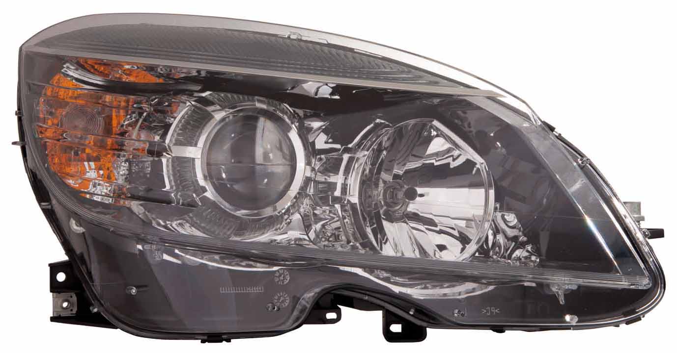 Head Lamp Rh Halogen Black Housing Hq - Mercedes C350 2008-2011 | Mercedes C230 2008-2009 | Mercedes C300 2008-2011