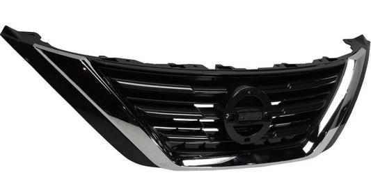 Grille Upper Ptd Silver Gray W/Chrome Moulding - Nissan Altima 2014-2018
