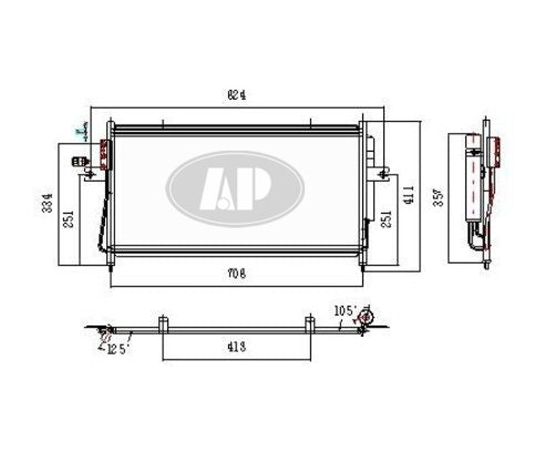 Condenser (3100) - Nissan Frontier Pickup 2001-2004