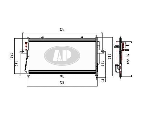 Condenser (3100) 01/03-04 - Nissan Frontier Pickup 2001-2004