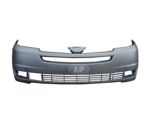 Bumper Fr Primed W/Radar Hole W/O Sensors - Toyota Sienna 2004-2005