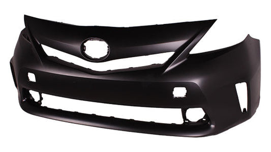 Bumper Fr Primed W/O Sensor W/O Washer Hole - Toyota Prius V 2012-2014