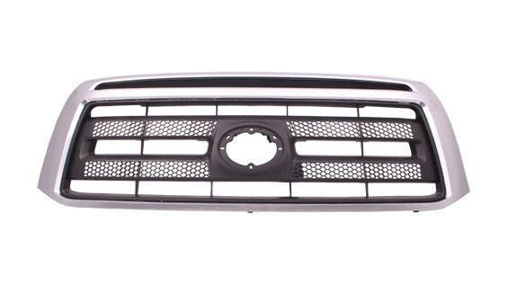 Grille Matte-Black W/Chrome Frame Exclude Ltd Model - Toyota Tundra Pickup 2010-2013
