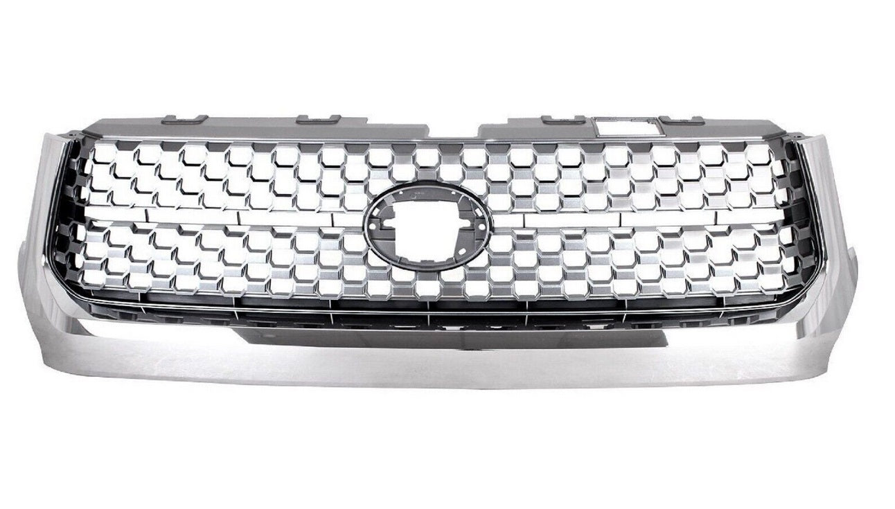 Grille Fr Chrome Frame W/ Light Gray Honeycomb Center - Toyota Tundra 4Wd 2018-2021 | Toyota Tundra Rwd 2018-2021