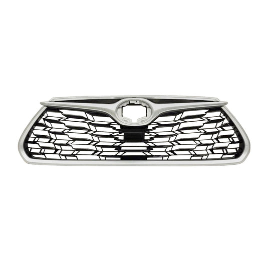 Grille Fr Ptd Black W/Gloss Silver Moldind L/Le/Xle - Toyota Highlander Hybrid 2020-2024 | Toyota Highlander 2020-2024