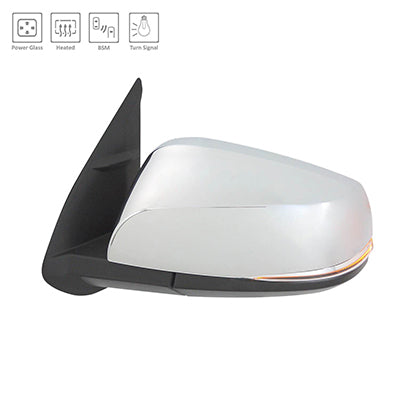 Door Mirror Lh Power Htd Chrome Cap W/Signal/Blind Spot/ Manual Fold - Toyota Tacoma Pickup 4Wd 2016-2023 | Toyota Tacoma Pickup 2Wd 2016-2023