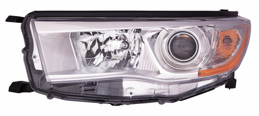 Head Lamp Lh W/Bright Chrome Bezel Hq - Toyota Highlander Hybrid 2014-2016 | Toyota Highlander 2014-2016