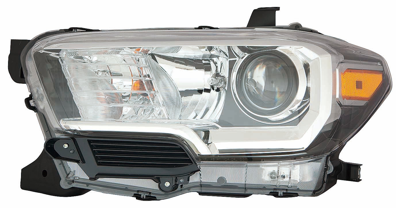 Head Lamp Lh Halogen Black/Chrome Bezel W/O Led Drl - Toyota Tacoma Pickup 4Wd 2016-2019 | Toyota Tacoma Pickup 2Wd 2016-2019