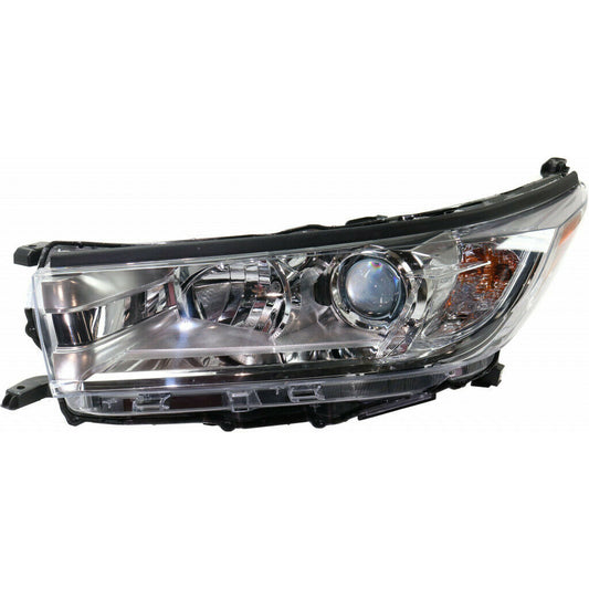 Head Lamp Lh W/Smoked Chrome W/Chrome Bezel W/O Led Drl Le/Le Plus/Xle Model Hq - Toyota Highlander Hybrid 2017-2019 | Toyota Highlander 2017-2019