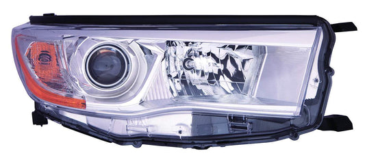 Head Lamp Rh W/Bright Chrome Bezel Hq - Toyota Highlander Hybrid 2014-2016 | Toyota Highlander 2014-2016