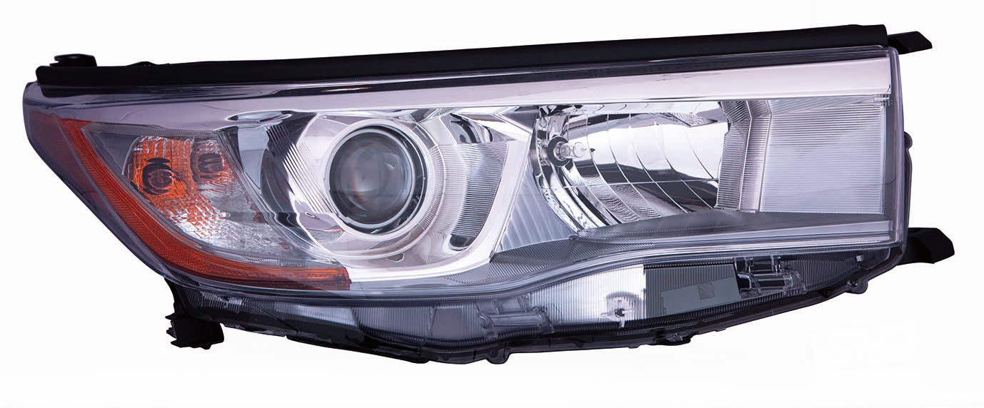 Head Lamp Rh W/Smoked Chrome Bezel Hq - Toyota Highlander Hybrid 2014-2016 | Toyota Highlander 2014-2016