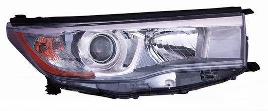 Head Lamp Rh W/Smoked Chrome Bezel Hq - Toyota Highlander Hybrid 2014-2016 | Toyota Highlander 2014-2016