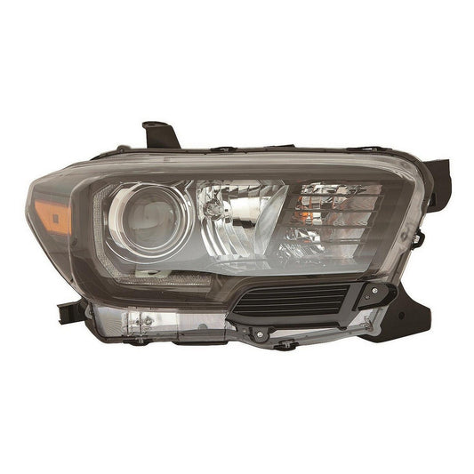 Head Lamp Rh Halogen W/Led Drl/Fog Lamp/Black Bezel Hq - Toyota Tacoma Pickup 4Wd 2015-2023 | Toyota Tacoma Pickup 2Wd 2015-2023