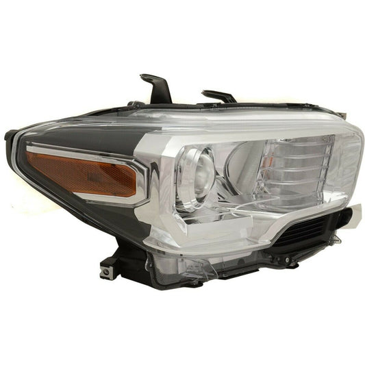 Head Lamp Rh Halogen Chrome W/Fog W/O Led Drl - Toyota Tacoma Pickup 4Wd 2019-2023 | Toyota Tacoma Pickup 2Wd 2019-2023