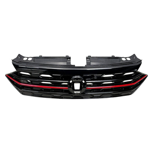 Grille Fr Gloss Black Red Molding Gli Models - Volkswagen Jetta (2011-) (Type 6) 2019-2021
