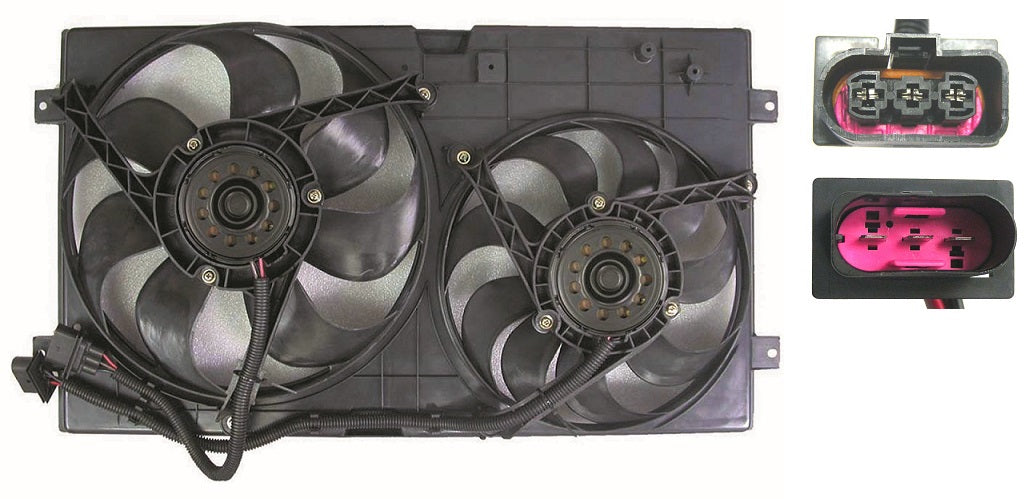Cooling Fan Assy W/3 Pin Connectors - Volkswagen Beetle 1998-2006
